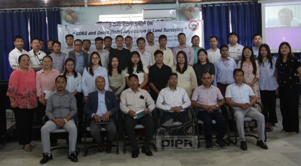 Officials and participants during the workshop on ‘CORS and Geoid Model Applications in Land Surveying’ held on June 12. (DIPR Photo)